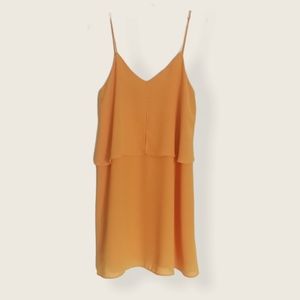 Mango : Orange spaghetti strap dress 😍